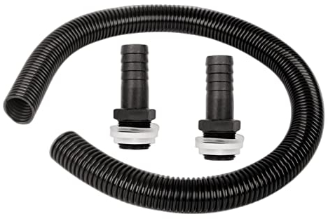 Kit de Raccordement Tuyau de Descente Recuperateur d'eau Pluie,ave 1m 25 mm Tuyau de Connexion et Accessoires Montage,Kit Raccordement pour Raccord 2 Bout Eau,Réservoirs d'eau,Barils de Pluie