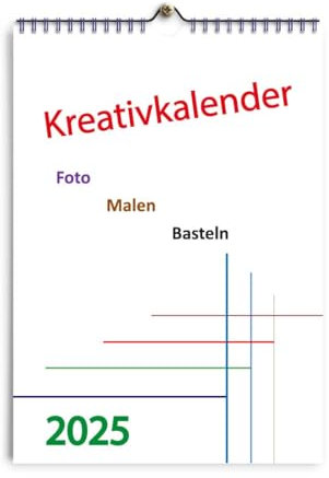 Bastelkalender 2026 DIN A4 Hochformat zum Basteln und Selbstgestalten DIY (Weiß)