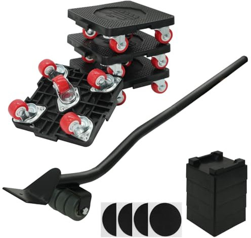 Sudnsadaks Juego de 4 ruedas para muebles, ruedas para muebles, ruedas giratorias 360°, capacidad de carga máxima de 300 kg, elevador de muebles, ruedas de transporte