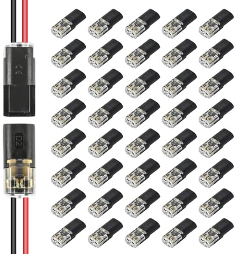40 Pièces Connecteur De Câble Enfichable à 2 Broches,Connecteur Etanche