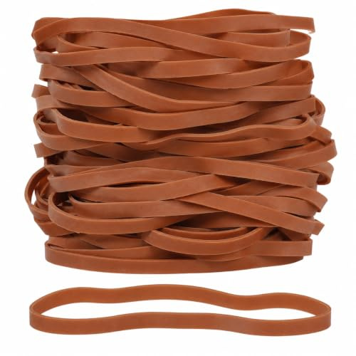 XRVRILE Gummiband, stora, 150 x 6 mm, stora gummiband, elastiska band för kontorsmaterial, mappar, låda, böcker, presenter, anteckningsbok, 50 stycken