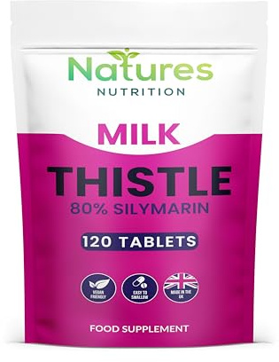 Milk Thistle Tablets | 80% Silymarin | 120 Tablets | Vegan UK Made