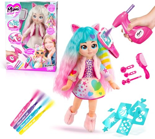 Canal Toys - Mimi Color Me Customizable Doll, Inkluderar Krita Airbrush och Prytare - MIM001