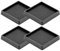 Glarks Noir 4pcs 3 x 3 Pouces carré antidérapant Tapis de Meubles en Caoutchouc antidérapant Roulette Tasse, jambières Coussin canapé, Chaise, Pied et lit arrêt antidérapant Protecteur de Sol