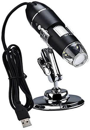 HOMSFOU Elektronenmikroskop Microscope for mikroskop Nachtsicht Elektronisches digitales Mikroskop Lupe digitales Beobachtungsmikroskop Mikroskop zu Hause Glaslinse Black