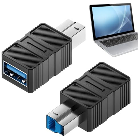 Krmoau USB till B-adapter | USB till B-3.0 adapter | höghastighetsdataöverföringskontakt & play-adapter för bärbar dator, surfplatta, dockningsstation och dator