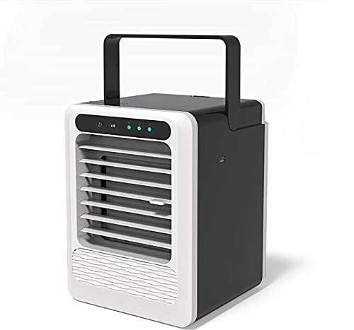 DUBTEDHOU Portable Air Cooler Conditioner, 3-in-1 Portable Mini Air Cooler 5.5 Inch Black USB Desktop