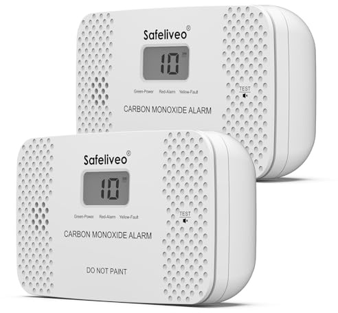 Carbon Monoxide Detector with Digital Display,CO Alarm with Replaceable Battery - 10 Year Sensor Life,Portable Carbon Monoxide Alarm for Home with Memory Alarm Function,Comforms to EN 50291 Standard.