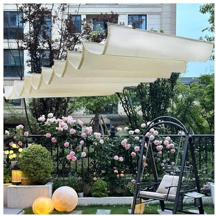Teleskopisk vågskugga markis UV-skydd 2 m x 18 m solskydd för utomhusbruk mångsidigt paviljongtak och regnskydd perfekt för uteplatser och evenemang