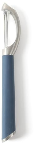 Calphalon Edge Stainless Steel Straight Vegetable Peeler w/Thermoplastic Rubber Handle - Navy Blue