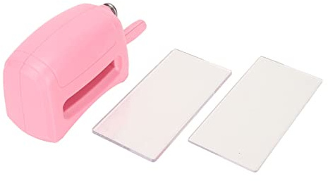 Macchina per Embossing Portatile, Plastica e Lega di Zinco, Rosa - Design Compatto, Facile da Usare, Ideale per Scrapbooking e Uso Scolastico