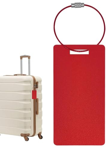 Resemärke för bagage – bagageetikett i aluminium, kompakt etikett med adressskylt, robust metallhölje, stöldsäker design, för kvinnor och flygplan