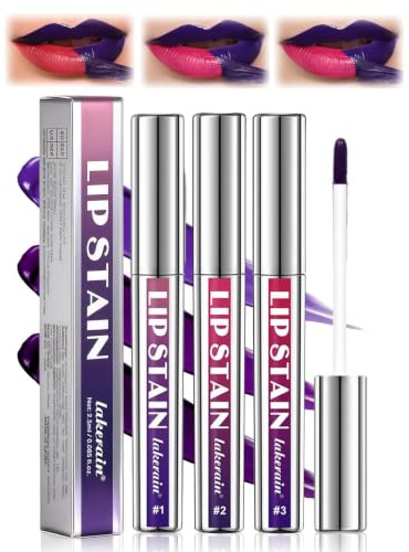 3 Piezas Tinte De Labios Peel Off, Labial Despegable De Larga Fijación, Labio Peel Off Tinte para mujeres, Acabado Mate, Para Rutina De Maquillaje Y Salidas, Para Mujeres