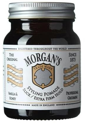 Morgan's Pomade Pomata per Modellare i Capelli per Look Lucidi, Alta Lucentezza e Tenuta Extra Forte, Adatta per Capelli Spessi e Ribelli, Aroma di Vaniglia e Miele 100g