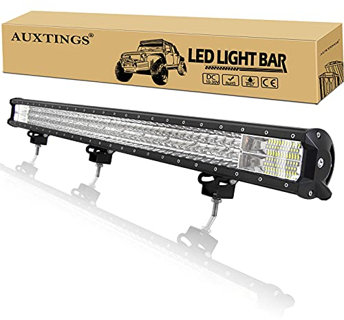 AUXTINGS LED-Arbeitsleuchte 101,6 cm 540W dreireihig 7D-LED-Arbeitsleuchte Spot/Flutlicht-Kombi-Strahler DC 12V-24V 6000K Geländewagen UTVs