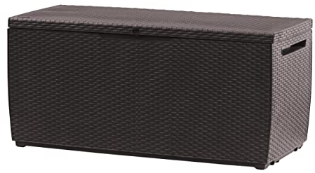 Keter Capri – Outdoor Storage Chest, Capacity 305L, Resin, Brown, Garden and Terrace, 54 x 123 x 57 cm