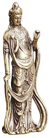 Garneck Medicine Buddha, White Tara Figure, Pack of 2, Brass Buddha-Bodhisattva Statue, Meditation Buddha Figure, Quan-Yin Statue, Zen, Buddha-kuan-zen Meditating Statue, Bodhisattva Figure Statue for