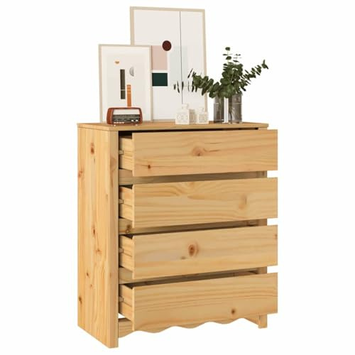 vidaXL Cassettiera con cassetto Drammen Rovere 76,5 x 40 x 91 cm, Scatola in Pino Moderna, Elegante unità a cassetti Verticali per la Camera, Organizer Minimalista salvaspazio