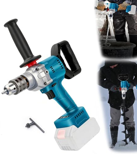Taladro Mezclador Inalámbrico Compatible con Batería Makita de 18V, 850 W Mezcladora De Mortero Mezclador de Cemento Hormigonera para Pintura, Yeso, Pavimento, Mortero (Sin Batería)