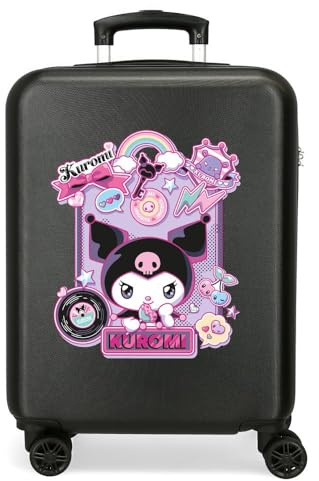 Sanrio Kuromi Wonder Fest Valigia da cabina nera 38 x 55 x 20 cm Rigido 2 kg Chiusura a combinazione laterale ABS 2 kg 35 L Bagaglio a mano