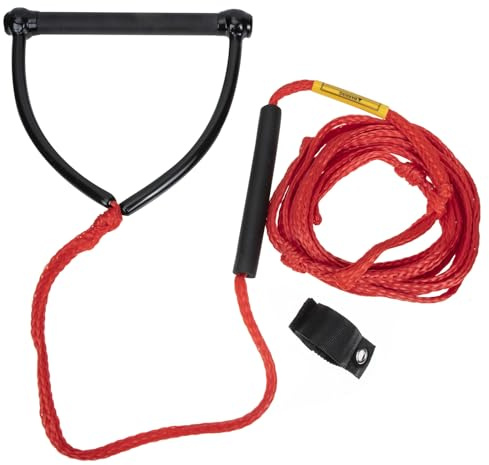 TOPBATHY Corda da Traino per Sci Nautico Resistente all Abrasioni con Impugnatura Comfort per Sport Acquatici e Wakeboard Corda Portatile per Sci da Acqua e attività Nautiche