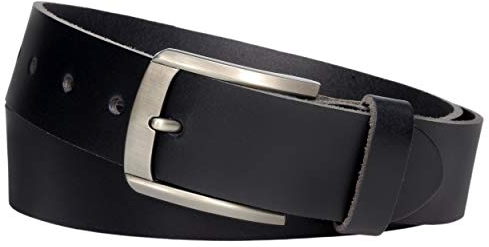 V Vascavi Vascavi er Ledergürtel aus Rindleder, 4 cm breit und ca. 3-4mm stark, kürzbar, echt Leder, Made in Germany, 115 cm Gesamtlänge 130 cm, Schwarz