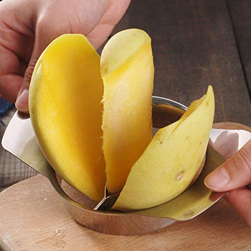 niyin204 1 Pcs Mango Slicer, Mango Corer with Stainless Steel Blade Fruit Divider Ergonomic Rubber Grip Handle Mango Corer for Fruit Kitchen Tool