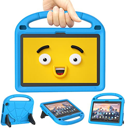 Fire HD 8 & Plus Tablet Case 2020/2022 - LightWeight ShockProof Handle Friendly Stand Kids Proof Protective Cover for Kindle Fire HD 8 Kids & Kids Pro Tablet (10th/12th Gen, 2020/2022 Release) - Blue