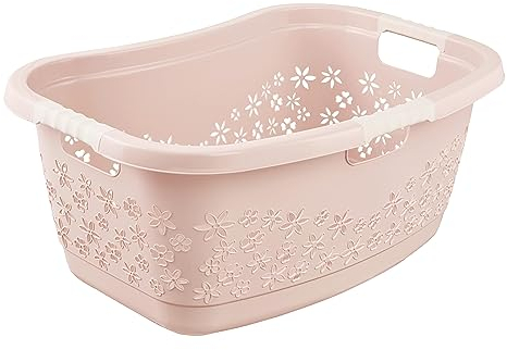 keeeper Panier à Linge Ergonomique avec Design Ajouré, Poignées Antidérapantes, 50 L, Lasse, Nordic Pink
