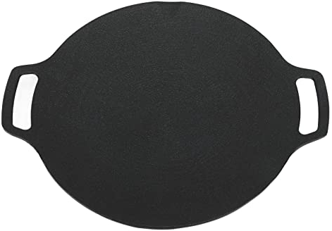 Alomejor Koreanischer Antihaft-Grill, Doppelgriff, 6-lagige Beschichtung, Multifunktionale Grillplatte für Heim- und Outdoor-Herde, Gaskocher (29cm)