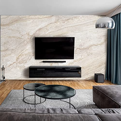 dedeco Wohnzimmerrückwand TV-Wand Wandpaneel Wohnrückwand Rückwand Tapetenersatz, Motiv: Marmor V9, 250 x 100 cm, wasserfest, robust, als Wandverkleidung aus Aluminium