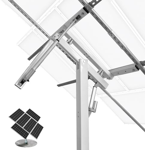 ECO-WORTHY Solar panel Soporte para panel solar con sistema de seguimiento de dos ejes, 40% de aumento del rendimiento, kit completo de seguidor solar, para patio/granja/campo