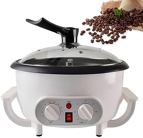 QUTBAG Torréfacteur de café Multifonctionnel, torréfacteur de Grains de café Automatique de 750 g avec minuterie de 60 Minutes et température réglable de 0 à 240 °C pour rôtir Les Grains de café Noix