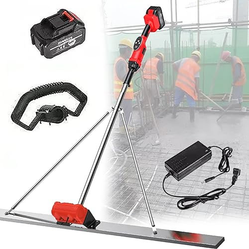 DOZPAL Outil Vibra de Finition de béton, grattoir électrique pour béton 150 cm 6000 mA 48 V, Outil de Finition pour béton, règle de grattage électrique pour béton, Niveau Vibrant