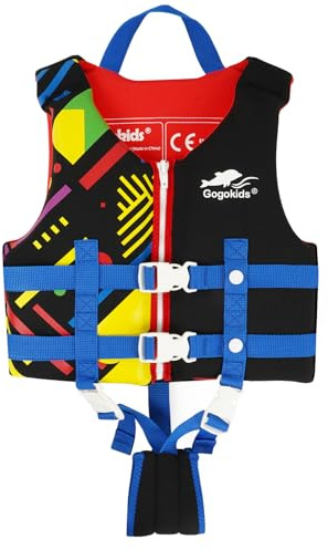 Gogokids Swim Vest Float Jacket - Kids Swimming Training Flotation Buoyancy Swimsuit with Adjustable Safety Straps for 15-35kg Child，Boys Girls Aged 2-9 Years