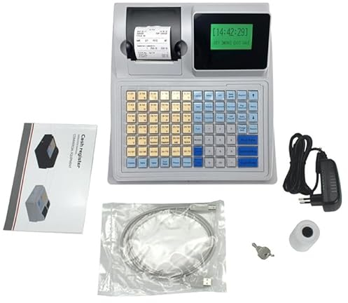 ZYJIX Elektronische Registrierkasse, Registrierkasse Für Kleine Unternehmen, Kassensystem, 81 Tasten, Digitale Led-registrierkasse, Für Den Restaurant-supermarkt-einzelhandel