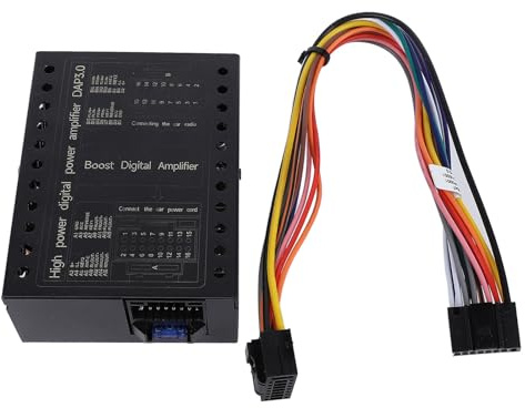 Amplificatore DSP per Auto, Uscita Audio Stabile, Tecnologia di Classe A B, 4 Canali 60 W, 2 Ohm, Regolazione Fine del Volume dei Bassi e degli Acuti, Sistemi