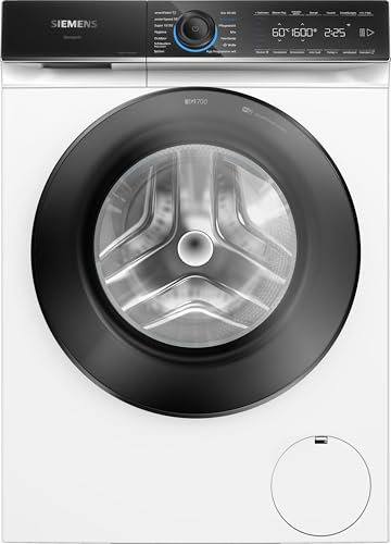 Siemens WG46B2071, iQ700, Smarte Waschmaschine 9 kg, 1600 UpM, Made in Germany, Antiflecken-System, smartFinish Bügelhilfe, schneller Waschen mit speedPack XL, Mini load für Einzelteile, aquaStop