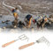 YUYQAQ 1Pcs Stainless Steel Rake,Claw Rake Clam Scraper for Beach Clamming Seafood Shell Digger Tool,Mini Garden Rake for Soil Weeding