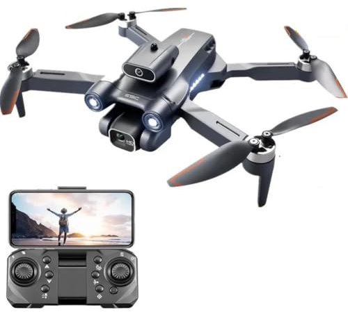 LKHLTBF Dual Battery,Mini Drone s1s avec caméra 8k, Moteur sans balais Professionnel, évitement d'obstacles, Double caméra HD, quadricoptère Pliable, Jouets