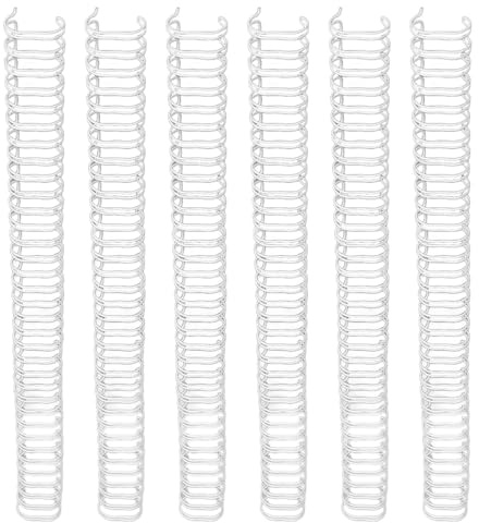Tomantery Exakt Dubbelslinga Trådbindning Rygg Hållbar Metall 180 Ark Kapacitet 3:1 Pitch 19 Mm Diameter Set Kit för A4-papper Kontorsmaterial (Vit)