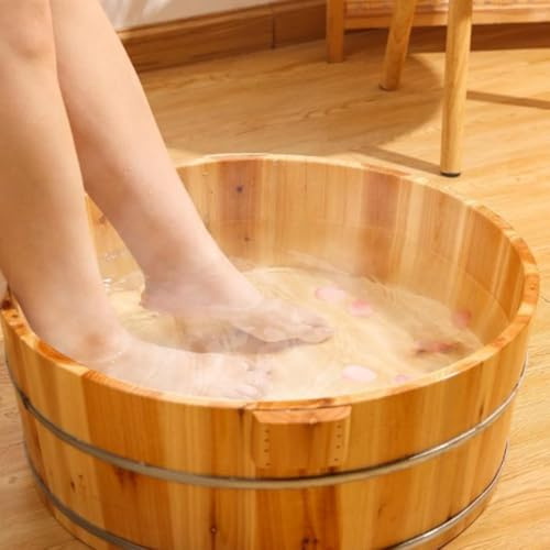 Xian - Vasca per pediluvio in legno, vasca da massaggio per pedicure, vasca idromassaggio per pediluvio per la rimozione della pelle morta (per uso domestico)