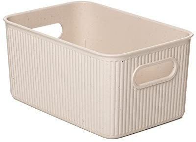 TATAY Cestino Portaoggetti Plastica 5 L Baobab | Scatola Organizzatrice | Manici Integrati | Design Compatto e Versatile | Plastica 100% Riciclata Senza BPA | 18,1x27,2x13 cm, Ecohome