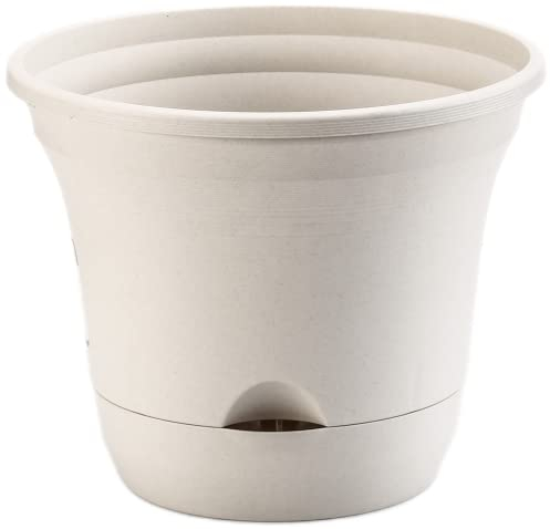 Olly & Rose Vaso per piante autoirrigante, 35 cm, extra large, per interni ed esterni, avorio (1 x 35 cm)