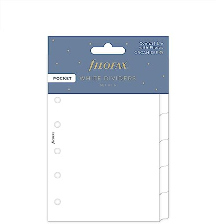 Pocket Blank avdelare 6 flikar - vit