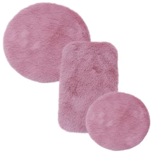 Happyyami Lot de 3 tapis en peluche pour maison de poupée - Mini couverture de sol de bienvenue - Décoration de meubles de maison de poupée