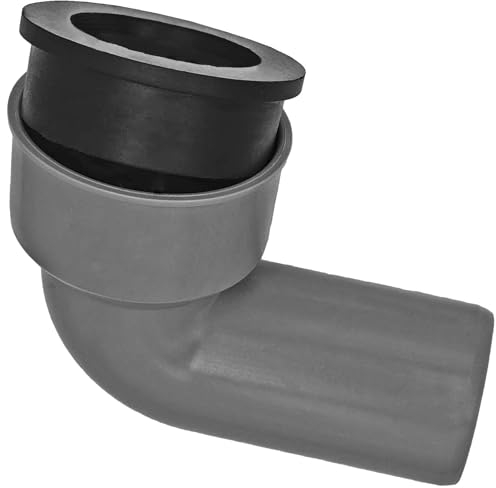 Siphon Anschluss Winkel 90° Grad mit Gummimanschette Innendurchmesser 48-54mm auf Spitzende DN50 für Muffe HT Rohr Abfluss Abwasser