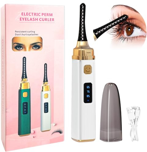 Wimpernzange Beheizbar, Wimpernzange Elektrische mit 3 Temperaturmodi, Beheizbare Wimpernzange USB, 15s Schnelles Aufheizen Wimpern Curler, Langanhaltende Locke, für alle Wimpern