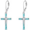 ONEFINITY Kreuz Ohrringe 925 Sterling Silber Kreuz baumeln Tropfen Ohrring Geschenke für Damen