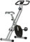 SPORTNOW Klappbarer Heimtrainer, leises Fitnessgerät Heimtrainer mit 8-stufigem magnetischen Widerstand, Herzfrequenzsensor, verstellbarem Sitz, LCD-Bildschirm und Rädern, grau